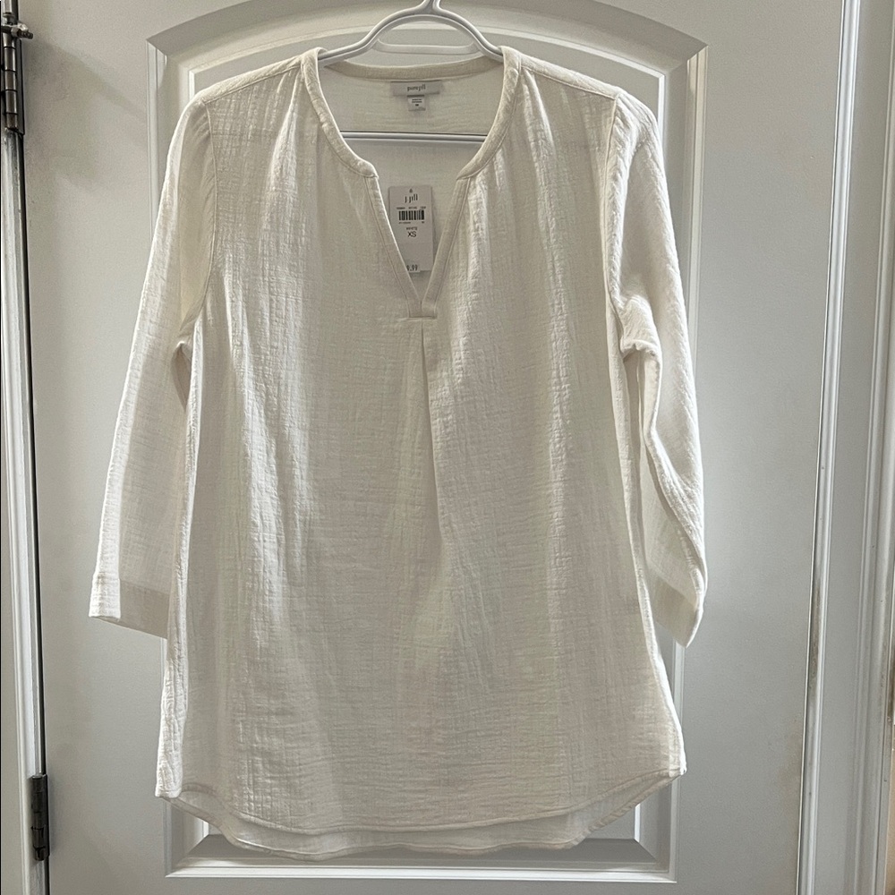 J. Jill White Tunic Top